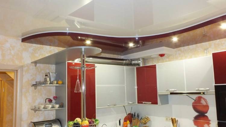 Натяжные потолки на кухне в Москв