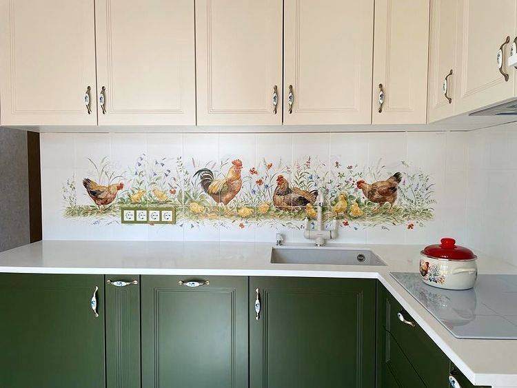 Роспись панно для кухни в стиле Прованс