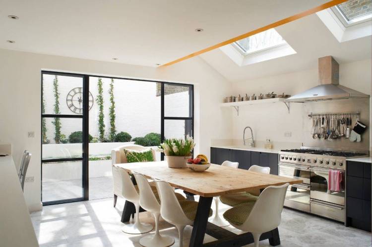 Дизайн кухни с гостиной в доме: 100 фото дизайна