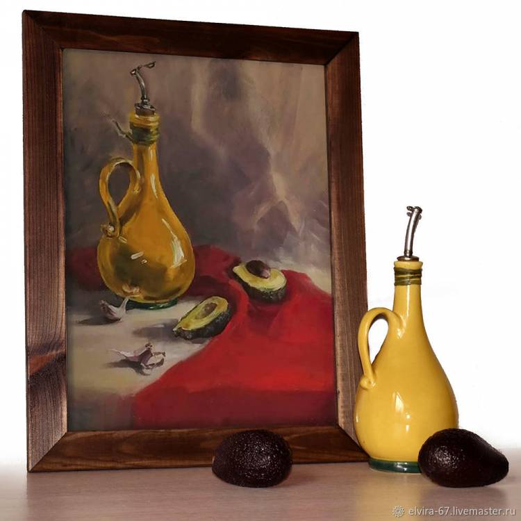 Картина маслом натюрморт авокад