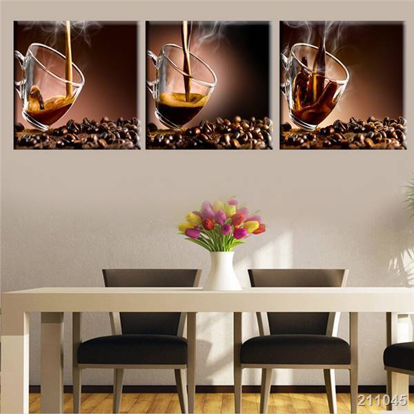 Дизайн панели современный холст искусство чашка горячего кофе Картина на холсте для столовой кухни комната Hd печать художественный подарок натюрморт