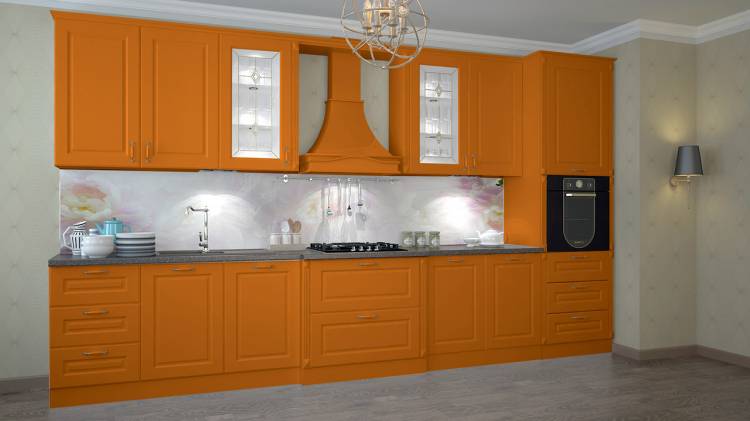 Оранжевая кухня Ни