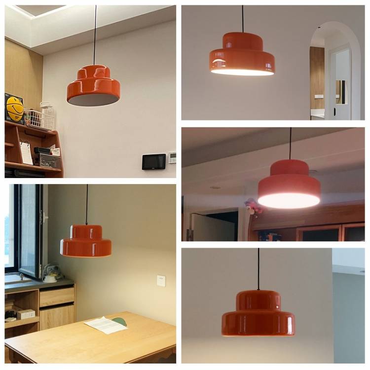 Винтажный Оранжевый подвесной светильник s в скандинавском стиле, дизайнерский декоративный потолочный светильник в стиле лофт, гостиной, для столовой, кухни, осветительные приборы