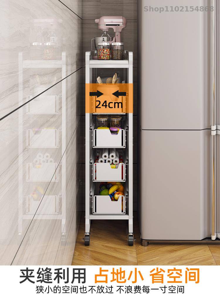 Полка для кухни и холодильника, узкий напольный стеллаж для фруктов и овощей, многоярусный шкаф для хранения овощей