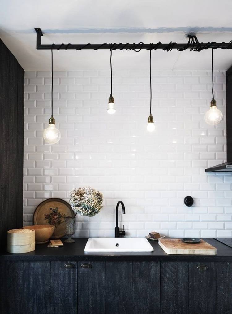 Светильники в стиле лофт на кухню