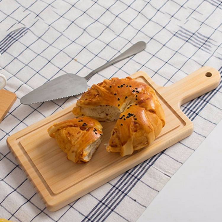 Дизайн размера натуральные кухонные Разделочные Блоки поддон для хлеба с ручкой доска для выпечки разделочная доска деревянная доска кухонные аксессуары ручной работы