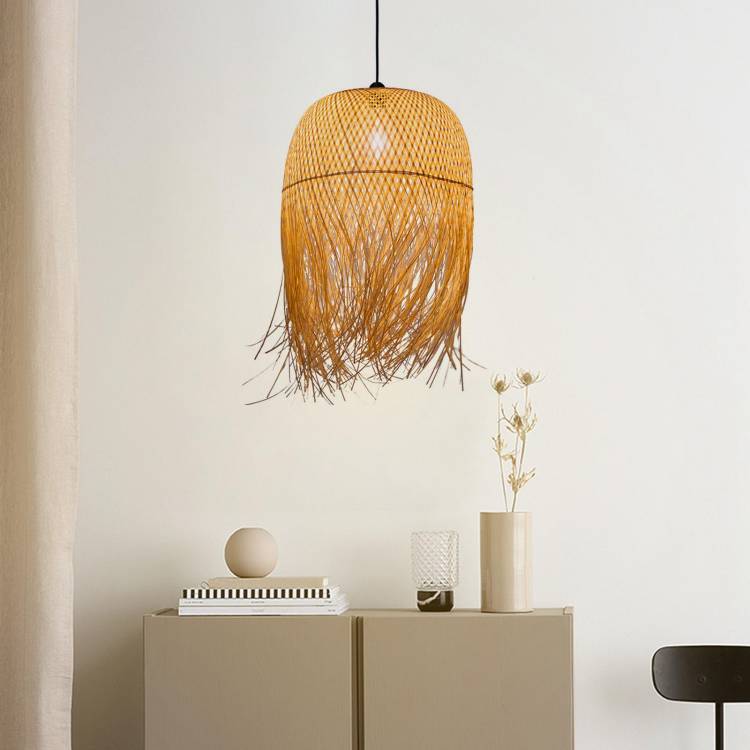 Плетеная вручную лампа, подвесная люстра, потолочная лампа для дома, кухни, коридора, квартиры, рестор