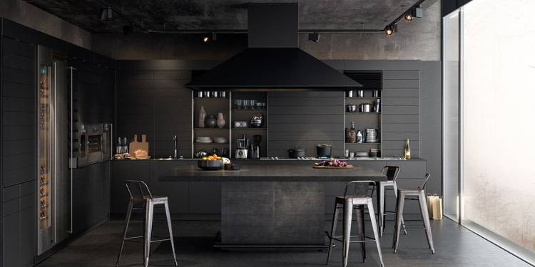 Дизайн черной кухни