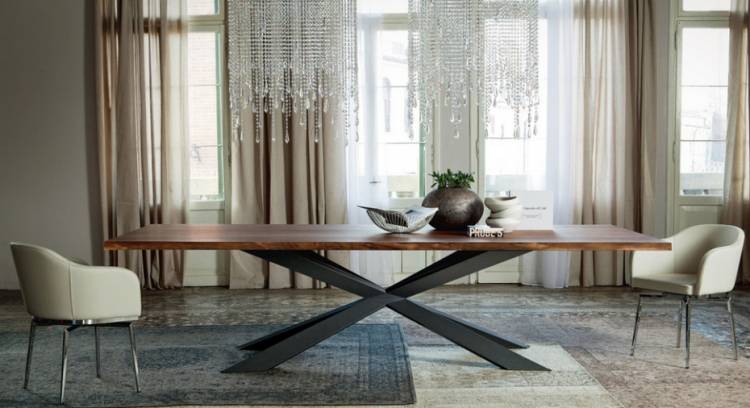 Дизайн элегантных обеденных столов из дерев