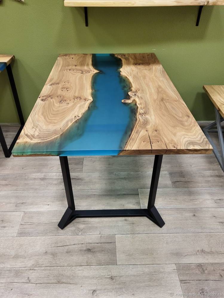 Эпоксидный стол из массива дерева Обеденный деревянный стол река лофт в интернет