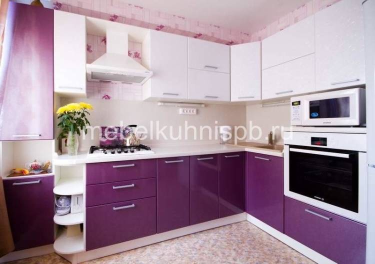 Кухни фиолетовые от производителя, мебель для кухни фиолетового цвета, фиолетовую кухню в Санкт-Петербурге в СПб