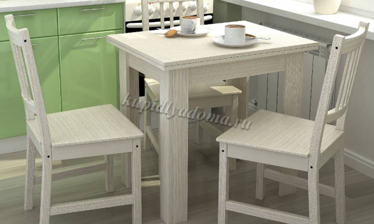 Стол обеденный раскладной СтендМебель (Дуб млечный) в Биробиджане по низкой цене в интернет магазине мебели