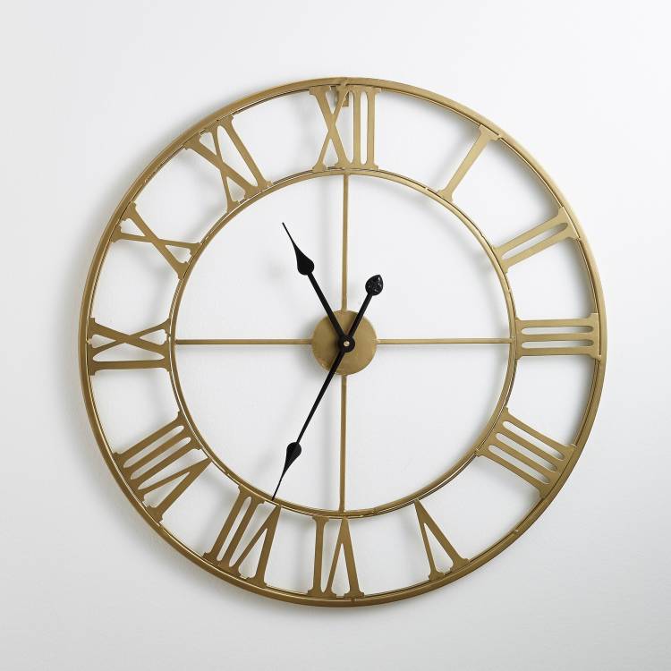 Часы настенные большие металлические zivos латунь So'home в интернет-магази