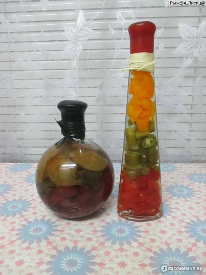 Декоративные бутылки с овощами