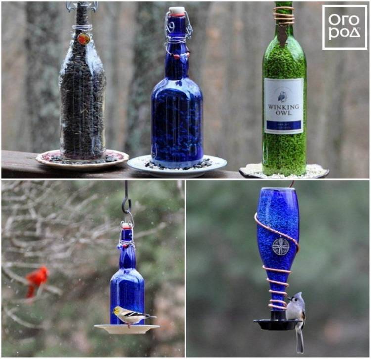 Дизайн , как можно использовать пустые винные бутылки (фото)