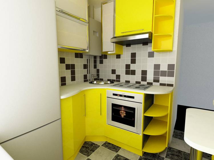 Дизайн маленькой кухни в Москве, недорогая