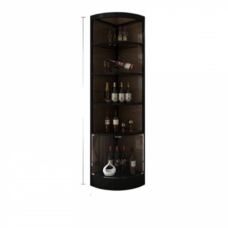 Роскошный угловой винный шкаф на стену, черный, коричневый стеклянный вентилятор из нержавеющей стали