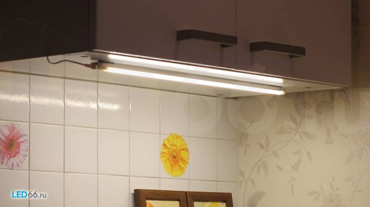 Установка подсветки кухни под шкафы