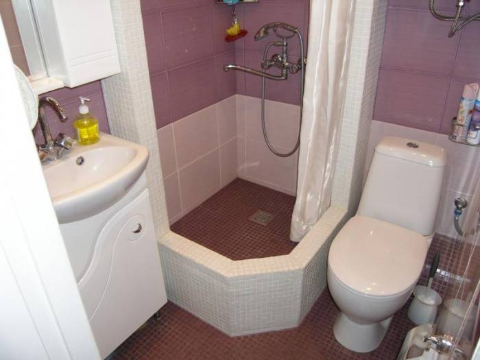 Ремонт ванной комнаты и туалета в хрущевке, фото, дизайн совмещенного санузл