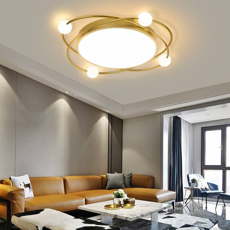Потолочный светильник «Вселенная», круглый потолочный светильник для кухни, коридора, современные золотые светодиодные люстры, комнатное освещение, светильник щение для гостиной