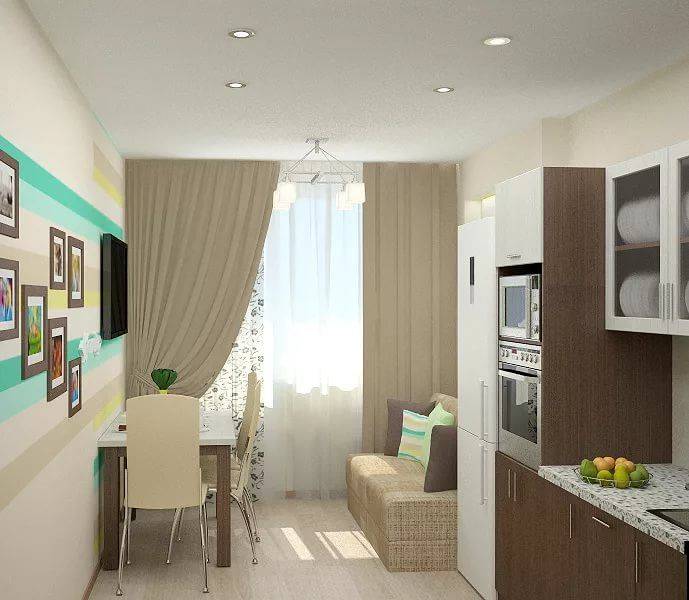 Дизайн кухни с диваном: 108 фото в интерьере