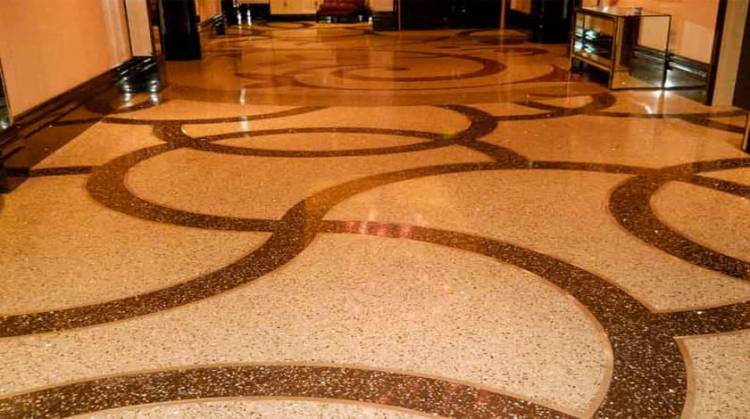 Мозаичные полы из мраморной крошки Terrazzo в Москв