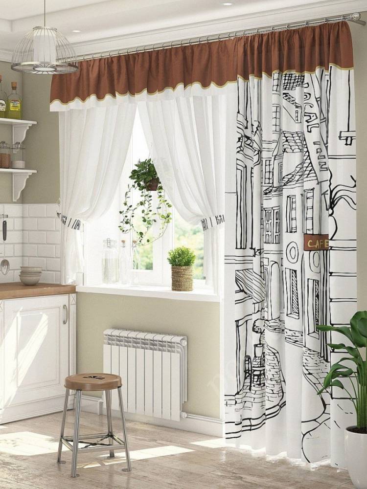 Рисунки шторы на кухню