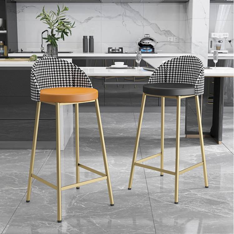Стильные барные стулья, современные минималистичные высокие обеденные стулья для дома и кухни, стул со спинкой, стул для стола, барный стул
