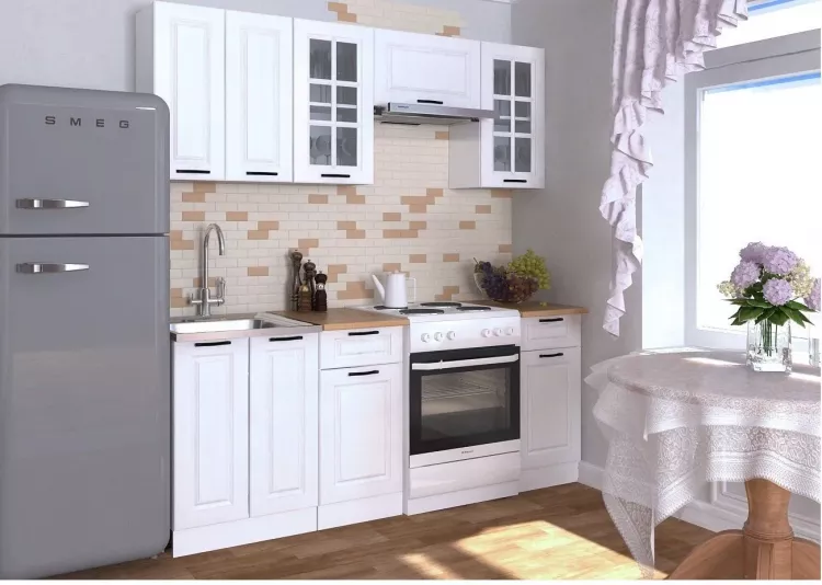 Модульный кухонный гарнитур Белый Вегас в Екатеринбург