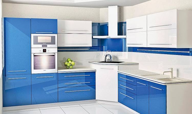Синие кухни от Фабрики мебели «Мебиус»