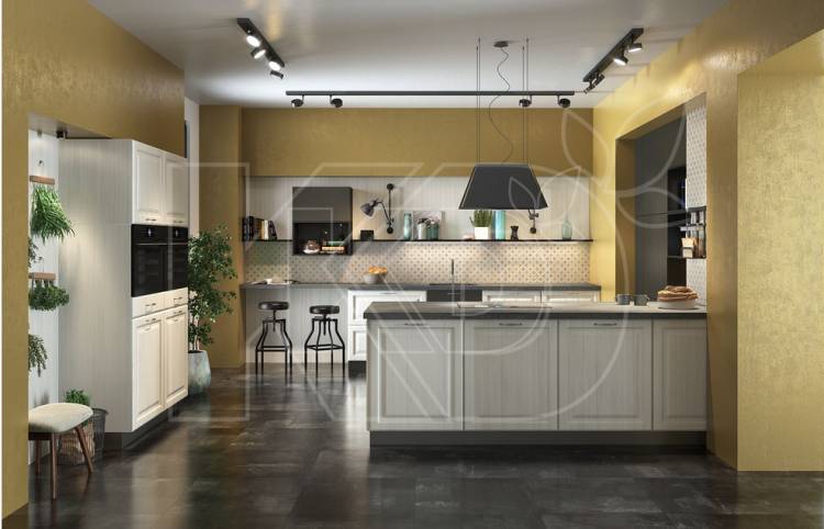 Дизайн классической белой кухни, дизайн кухни с белым кухонным гарнитуром Волгоград