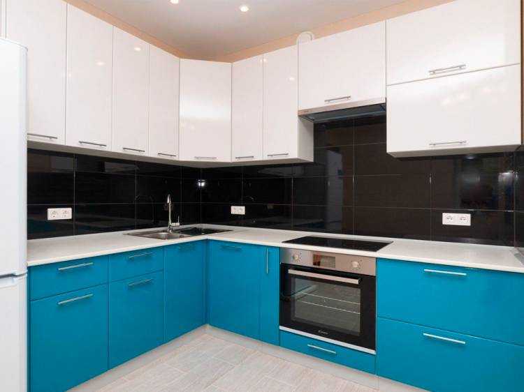 Черно синяя кухня: 100+ идей стильного дизайна