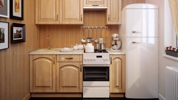 Расположение холодильника на кух