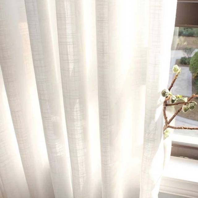 Японские белые мягкие тюлевые оконные шторы для спальни гостиной оконные шторы льняная прозрачная вуаль для кухни занавески