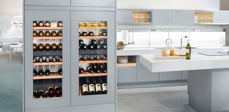 Винный шкаф в интерьере кухни: 81+ идей дизайна