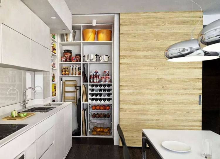 Раздвижной шкаф купе для кухни по индивидуальным размерам в Москв