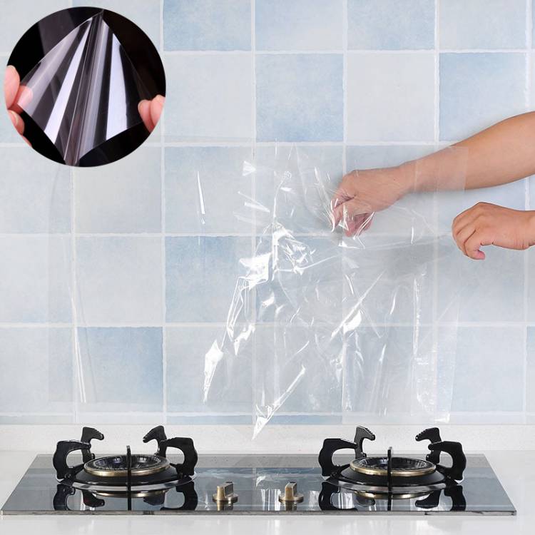 Кухонная маслостойкая настенная наклейка, термостойкие обои, прозрачная самоклеящаяся пленка, водонепроницаемая термостойкая домашнее украшени