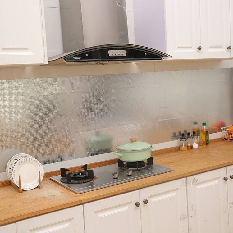 Маслостойкая термостойкая самоклеящаяся защитная наклейка на стену для домашней кухонной плиты