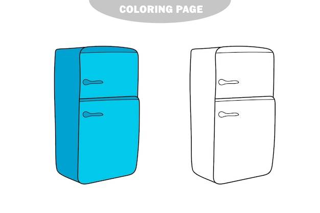 Простые раскраски раскраски для детей кухня холодильни