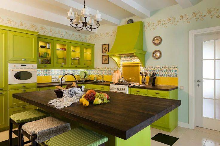 разноцветная кухня кухня