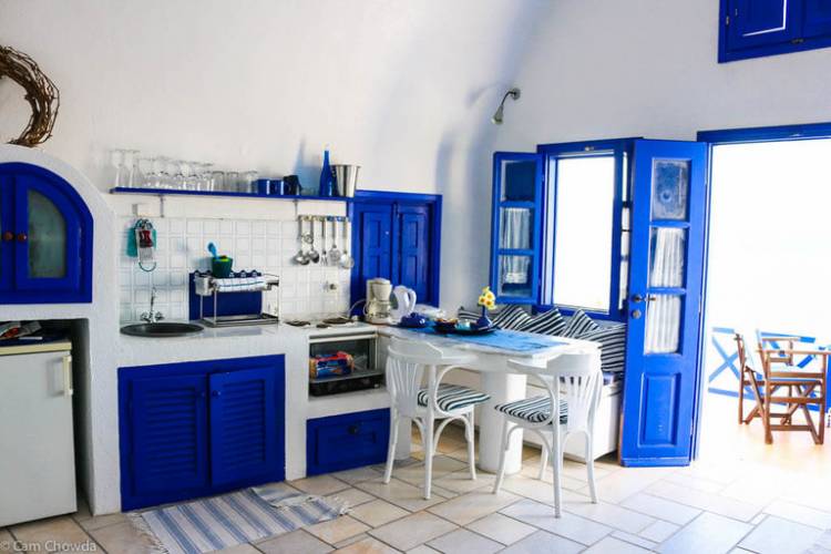 Интерьер кухни в греческом стиле