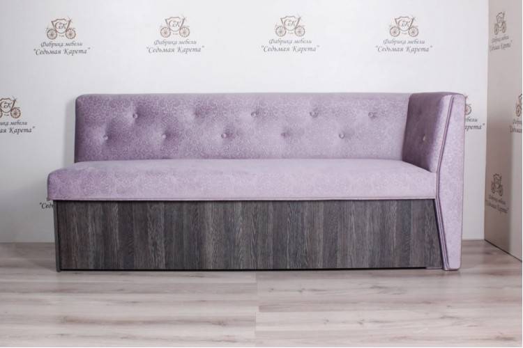Кухонный прямой диван Верона с боковой стенкой заказать по своим размерам в интернет магазине Угол уют