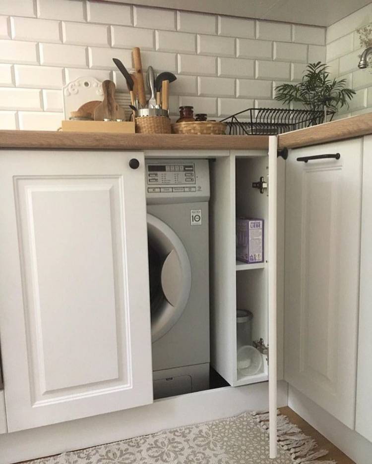 Шкаф под стиральную машину в кухню