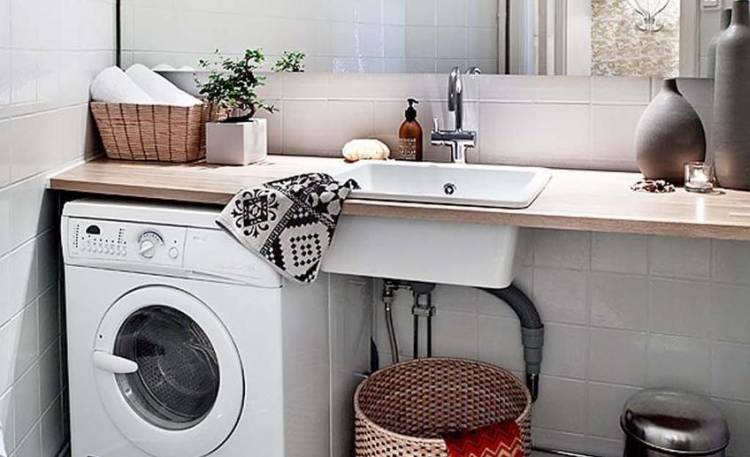 Дизайн вариантов размещения стиральной машины в ванной