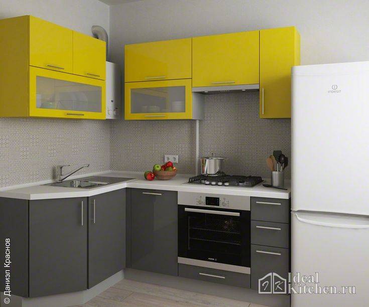 Желтая кухня в интерьере: 178 фото идей
