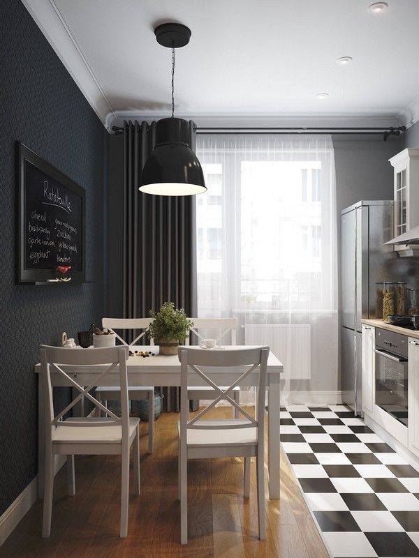 маленькая кухня в скандинавском стиле фот