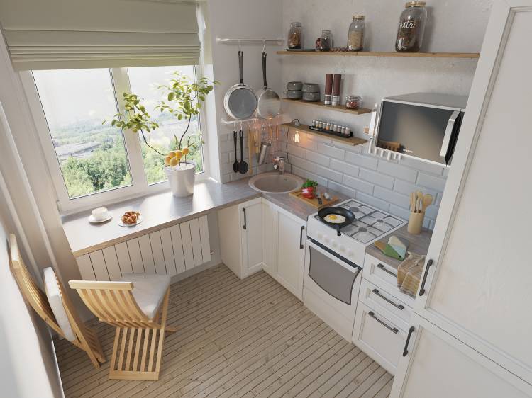 Маленькая кухня в скандинавском стиле