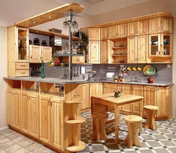 Деревянная мебель для кухни