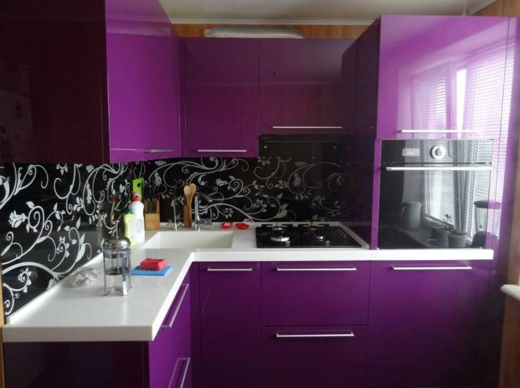 кухни фиолетового цвета угловые фот