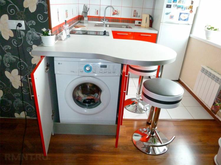 Куда поставить стиральную машину в маленькой квартир